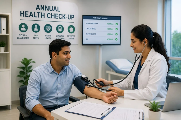 Annual Health Check-up - Free health check-ups as per policy terms